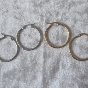 Les créoles en acier inoxydable